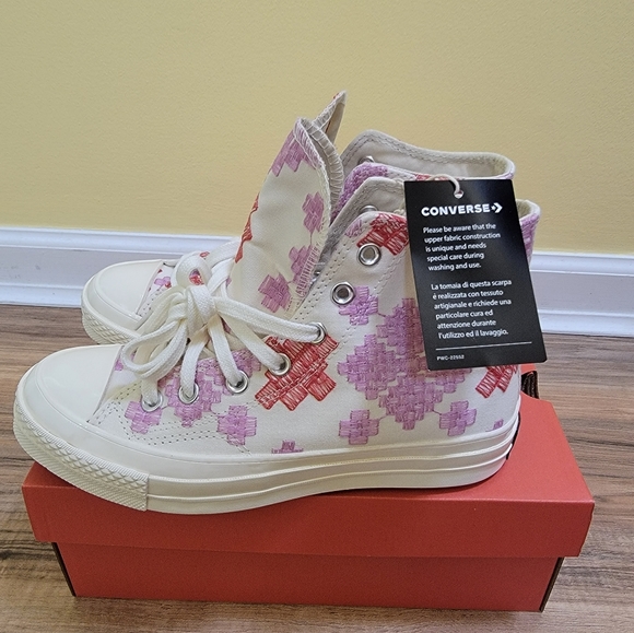 Converse Chuck 70 Egret/ Beyond Pink/ Soft Red size US 7.5 - Picture 4 of 11